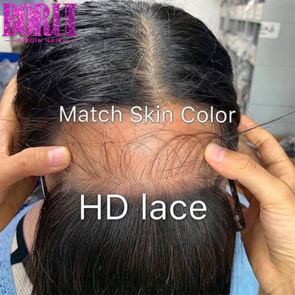 Virgin Peruvian Human Hair HD Invisible Lace Closure 5x5 Straight