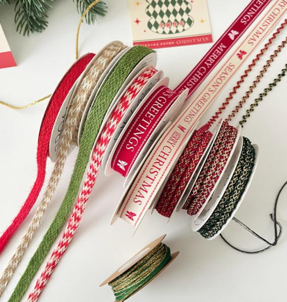 Winter Snow Time Ribbon Flower Bundle Bow Tie Festival Atmosphere Decoration Handmade DIY packaging materials