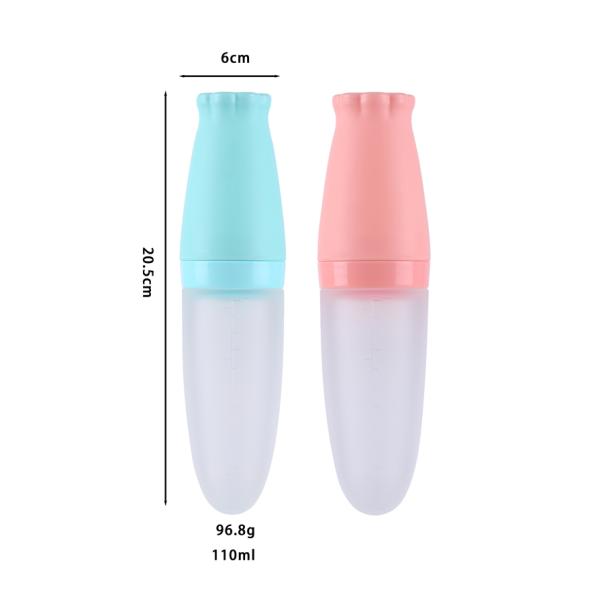 Silicone Squeeze Baby Feeding Bottle Food Rice Cereal Feeder Baby Water Bottles With Spoonn Baby Food Feeder spoo