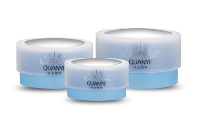 Claro - recipientes cosméticos plásticos e frascos da cor azul para o creme hidratando que embala QY-NSET-004