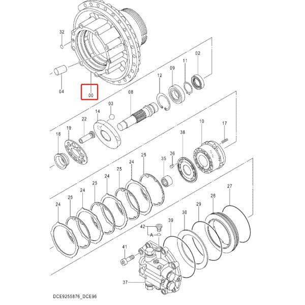 Traveling Motor Housing Spare Gear Parts ZX330-1 0004501 Excavator Parts
