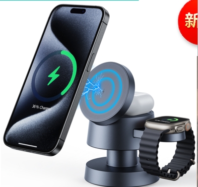 Industrial XH-X6 Wireles Fast Charger 15W/10W Metal Paint Support Angle Adjustment With Two-Color Light Charger