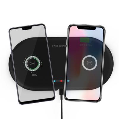 Portable Wireless Desktop Charging Station Dual QI Wireless Charging Pad