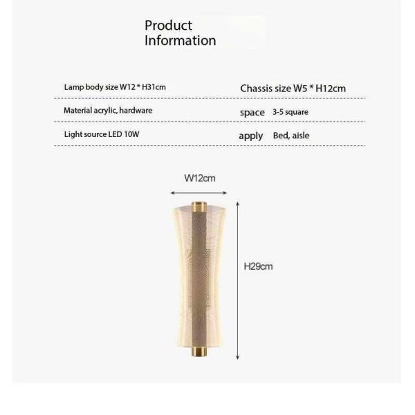 Simple Black Living Room Back Wall LED Wall Lamp Design Sense Best-selling Bedroom Bedside Acrylic Led Wall Lights