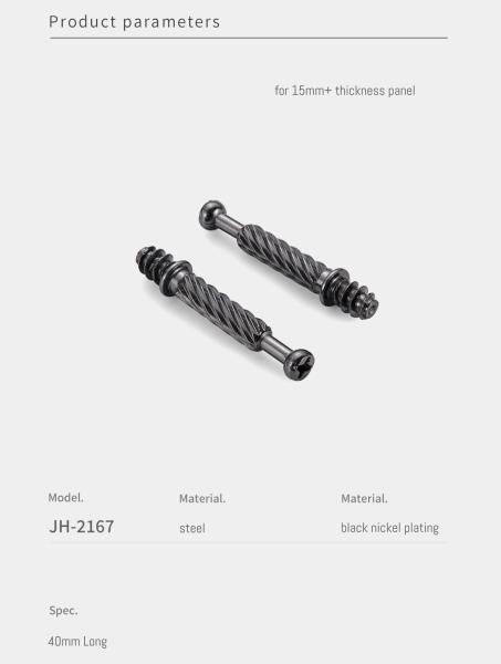 Nickel Plated Minifix Connecting Bolts High Strength For Knockdown Furniture