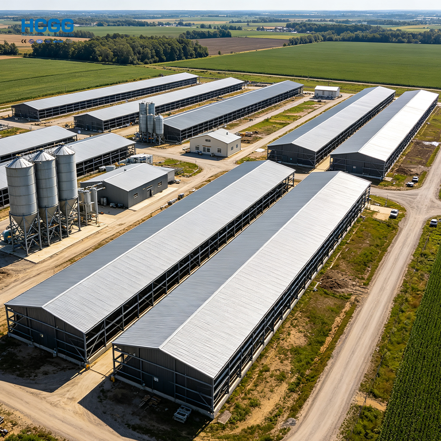 Prefabricated Hot-Dip Galvanized Steel Structure Poultry House