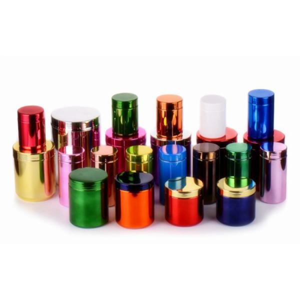 Customized Sports Nutrition Packaging Food Grade Plastic Material Silver Metalized Protein Powder Canister