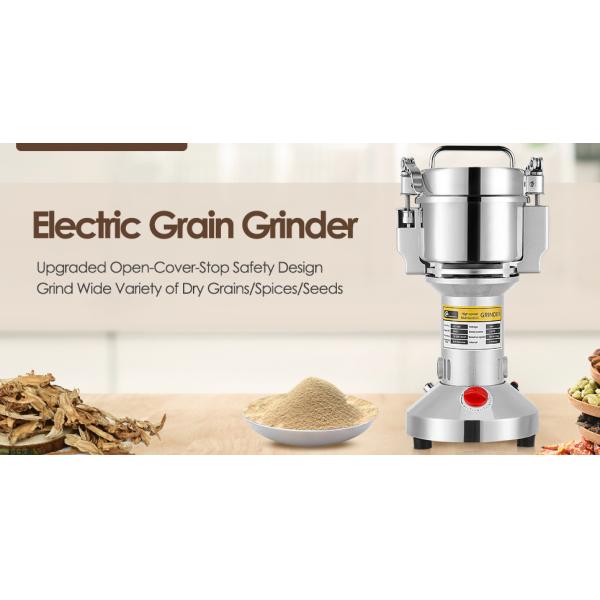 Powder Grinder 300g Electric Grain Mill Grinder Safety Upgraded Spice Grinder Pulverizer Stainless Steel Machine