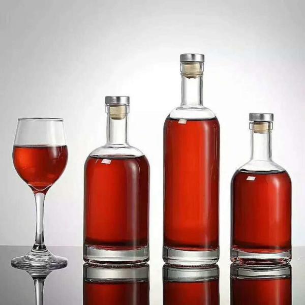 XO/Brandy/Whiskey/Vodka Crystal White Glass Bottle with Decal Surface Handling