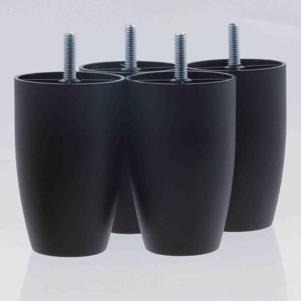 KR-P0395 Smooth Replacement Chair Feet Plastic 4 Inch Strong Load Bearing Capacity