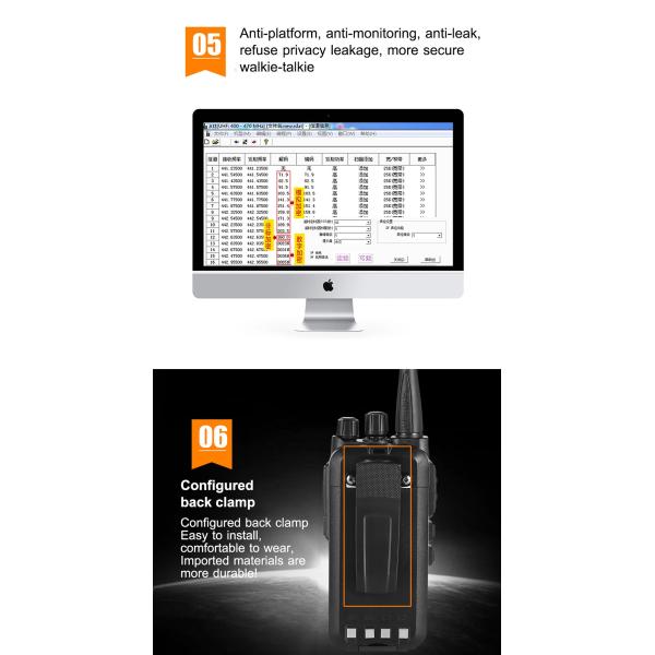 Portable Two Way Radio Handheld Uhf Walkie Talkie for Hotel and Restaurant Staff