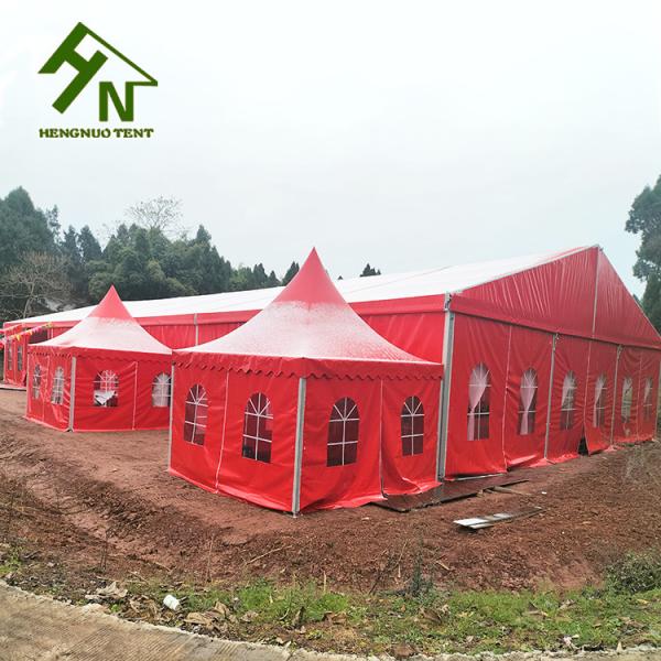 Barraca de alumínio do famoso do casamento do quadro da tela 20x30m vermelha exterior do PVC