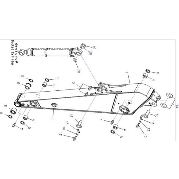 20Y-70-32410 20Y-70-31272 205-70-73180 Bushing Komatsu Excavator Parts