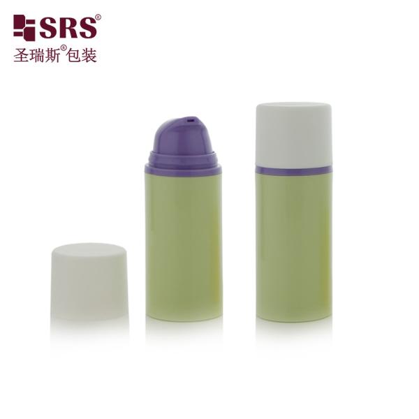 15 ml 30 ml Luxe Blanc Brillant PP PCR Pompe à lotion écologique Bouteilles sans air Bouteille 50 ml