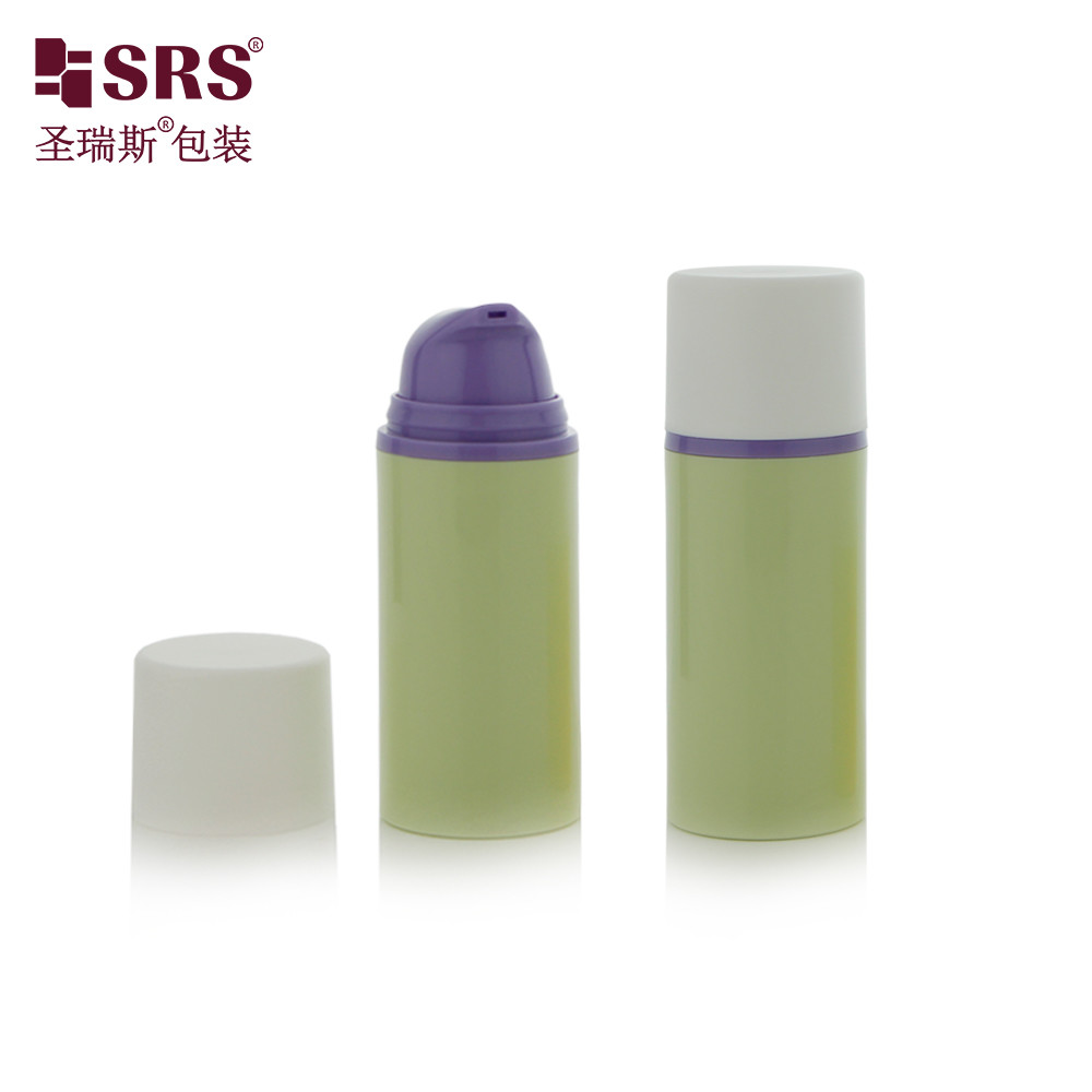 15 мл 30 мл Luxury White Glossy PP PCR Экологически чистые бутылки с насосом лосьона без воздуха бутылка 50 мл