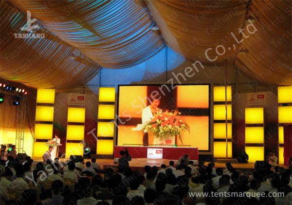 Yellow Lining Decoration Outdoor Event Tent , outdoor canopy tent Aluminum Alloy Framed