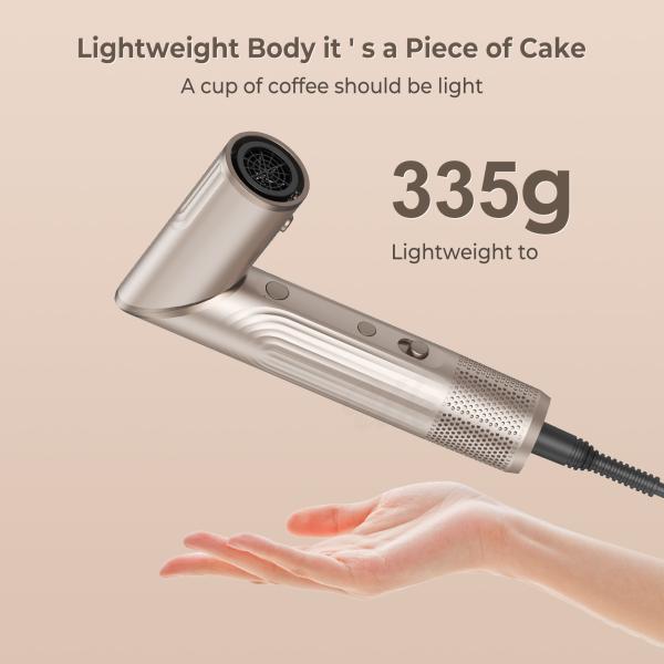 5 in 1 Foldable Hair Dryer Brush Wind Blow High-Speed Turbo Blow Dryer Brush Professional 500 Million Negative Ionic Hair Dryer