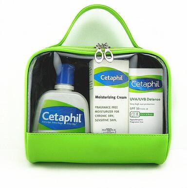 Large Capacity Clear Cosmetic & Toiletry Bags PVC For Travel
