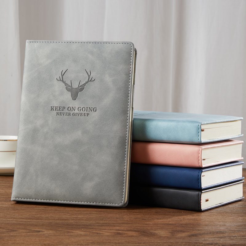 Custom Logo A5 Hardcover PU Leather Journal, For Meeting Notes, Daily Diary & Gifts
