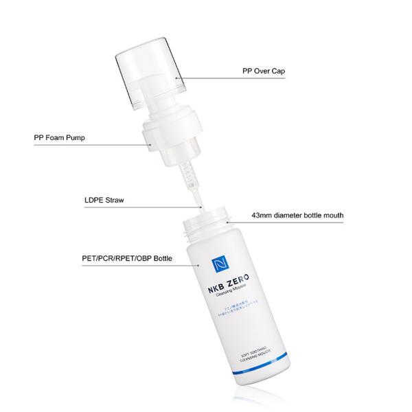 Cilindro vazio cosmético de Matte Finish 180ML 230ML da garrafa da bomba da espuma do OEM