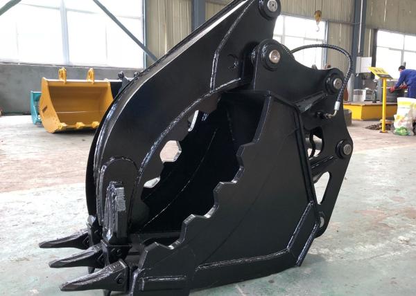 Guindastes de viagem hidráulicos das plantas de aço dos dentes do estripador dos restos de Mini Excavator Grab Bucket Construction