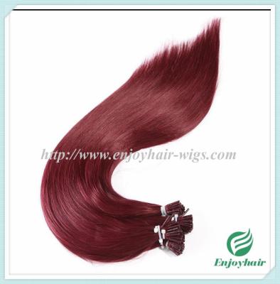Pre-Bonded Hair 10-28 100s/pack 530# color Straight Human Hair hair extension malaysian