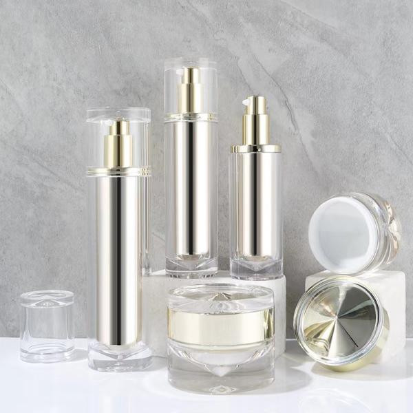 Customized Luxury Empty Acrylic Cosmetic Packaging Bottles 30ML 50ML 100ML And Jars 30G 50G