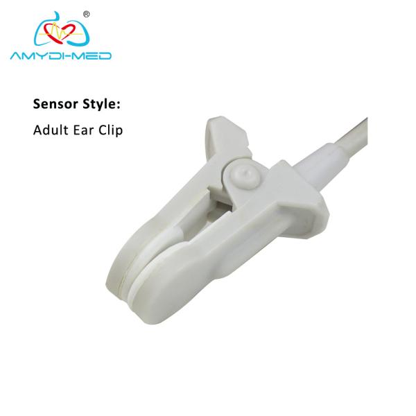 Biolight Edan Reusable Spo2 Sensor Medical Cables TPU 3m Adult Ear Clip Spo2 Sensor