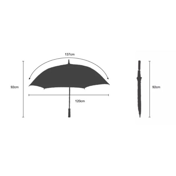 Customized Logo Windproof Fiberglass Golf Umbrella Double Canopy