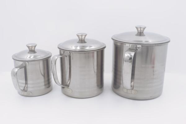 15cm Dinner party beverage water mug stainless steel single beer cup with Lid
