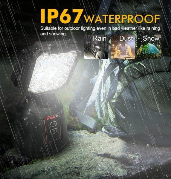 High Brightness Portable Magnetic Work Light IP67 Rechargeable LED Work Light Waterproof
