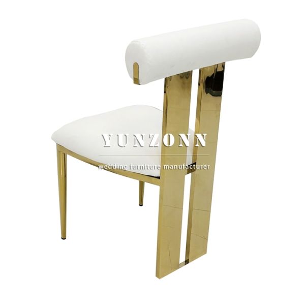 New Design Event Gold Stainless Steel Dining Wedding Chair for Wedding Furniture Rental