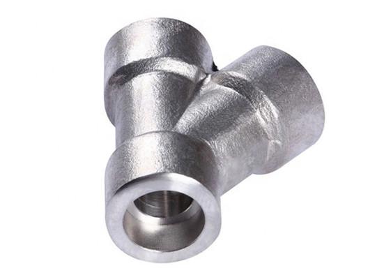 8 Inch ASME B16.11 Forged Pipe Fittings , Stainless Steel Reducing Tee