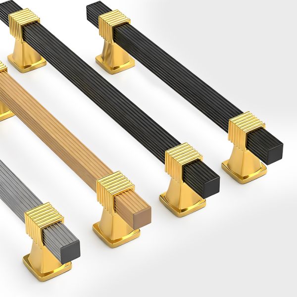Two-tone Spliced Light Luxury European-style Handle for Wardrobe Cabinet Drawer Shoe Cabinet and Other Furniture Hardware