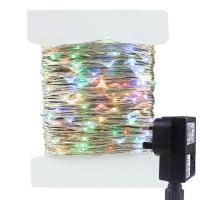 Multicolor DC 3V Copper Wire Lights 10m Length Plug In Outdoor String Lights