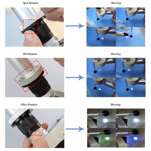 Портативное офтальмическое разрезанное оборудование компенсации Diopter лампы ±7D медицинское диагностическое