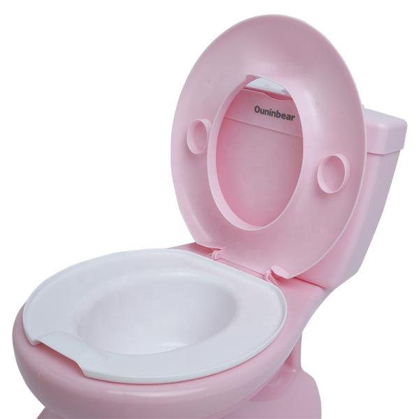 Pink Plastic Baby Potty Toilet Trainer with Customized Logo - EN71 Certified
