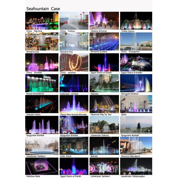 Водяной плавучий фонтан Нержавеющая сталь Музыкальное управление