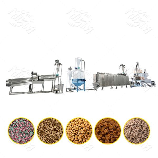 Kibbles Dry Pet Food Making Machines Twin Screw Sinking Fish Feed Extruder Pellets Making Machine