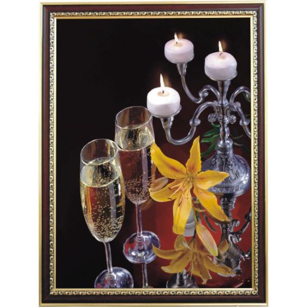 LCP-32 Fashion Frameless Painting Lighted Decoration Wall Art 30x30x2.5cm,