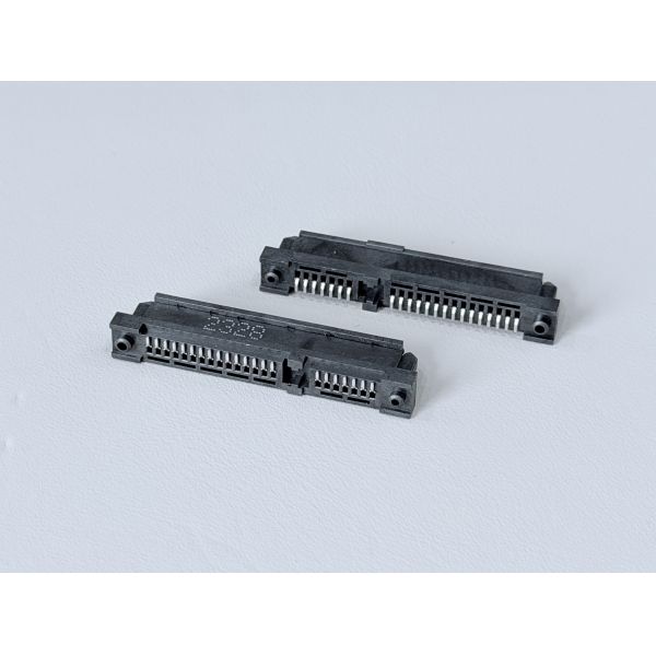 SATA 22-Pin Female SMT Connector with Pillar | 1.27mm Pitch Gold-Plated Terminal | PCB Electronic Signal Power Transmission Connector
