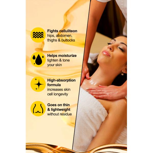 Aceite de masaje corporal de argán aromatizado para la pérdida de peso para el cuidado del cuerpo