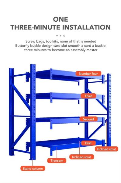 Warehouse Medium Duty Storage Racks With Adjustable Height And Load Capacity