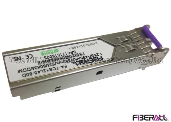 WDM SFP Fiber Optic Transceiver Should Be Used In Pair 1.25Gbps 1490/1550nm 60KM