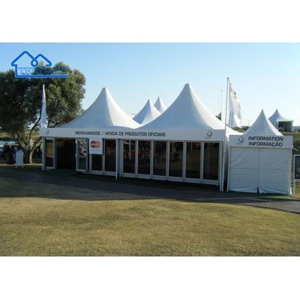 Reinforced Aluminum Frame 5x8m Aluminium Pagoda Tent Fire-Retardant Canopy Pagoda Peak for Garden Gatherings #2086