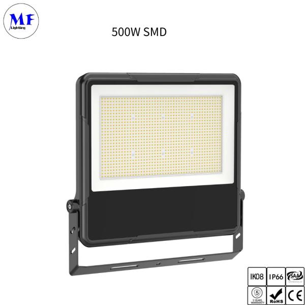 IP66 Luz de inundação LED Lâmpada de inundação de alta potência 30W 100W 500W 3 em 1 CCT ajustável para futebol Campo de esportes indoor outdoor