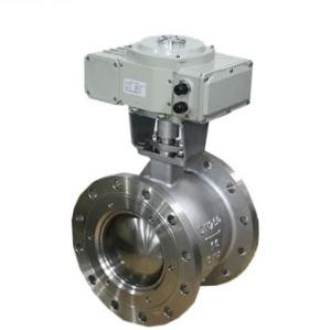 Stainless Steel Electric Control Valve Double Flange Ball Valve For Steam Regulating