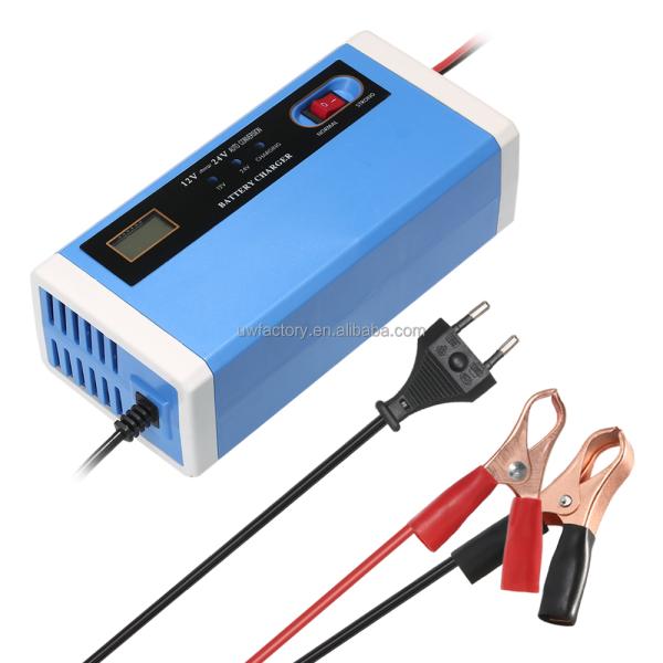 Electric Input 12V/20A Full Automatic Battery Chargers with 10A Power LCD Display Power Puls Repair and Wet Dry Feature