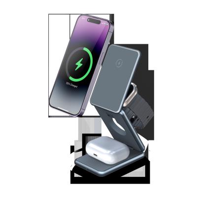 Black Portable Wireless Charger With 5W Max Headphone Charging Height Angle Adjustable