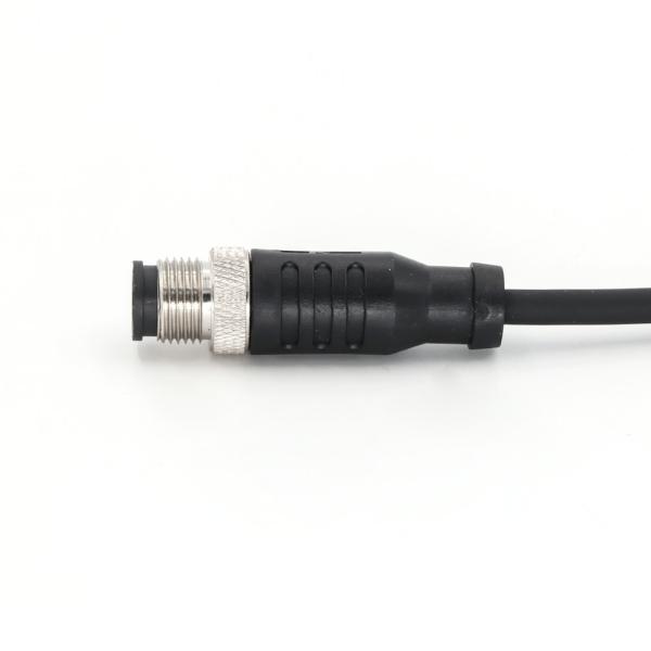 Male M12 8 Pin Connectors Pre Assembled Cable Straight PVC FPM/FKM